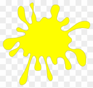 Small - Yellow Paint Splatter Clipart - Png Download