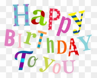 Happy Birthday Colorful Greeting Clipart