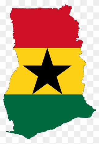 Ghana Flag 070911&187 100% Totally Free Vector Clip - Ghana Flag And Map - Png Download