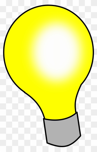 Lightbulb Light Bulb Clip Art 3 Image - Cartoon Light Bulb Black Background - Png Download