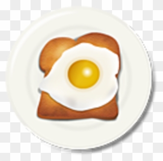 Egg Toast Breakfast Free Images At Clker Com Vector - Eggs And Toast Clipart - Png Download