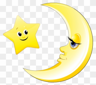 Transparent Cute Moon And Star Clipart Picture - Cute Star - Png Download
