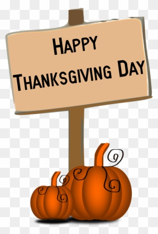 Thank - Happy Thanksgiving Day Clip Art - Png Download
