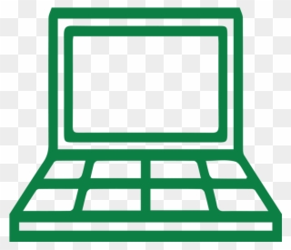 Icon Technology Green Large - Laptop Sign Transparent Clipart