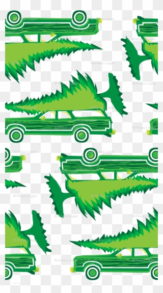 Griswold Family Christmas Station Wagon With Tree Green - Griswold-green Its All About The Experience Vinta Clipart
