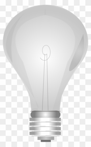 Light Bulb Clip Art Lightbulb Grayscale Clip Art - Incandescent Light Bulb - Png Download