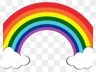 Rainbow Clipart Coloring - Clipart Picture Of Rainbow - Png Download