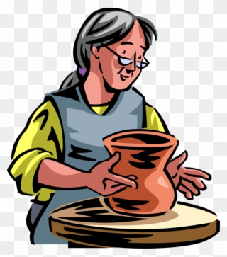 Pottery Clipart Potter's Wheel - Clay Clipart - Png Download