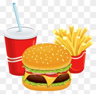 Man Cliparthot Of Restaurant - Burger And Fries Transparent - Png Download