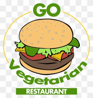 Go Vegetarian Delivery Lawrenceville - Hamburger Clip Art - Png Download