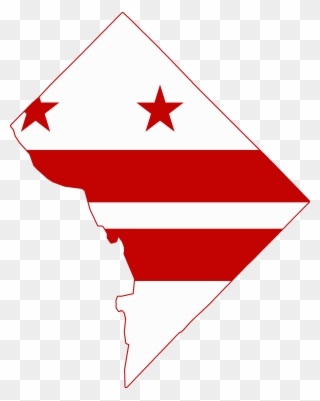Washington Dc Flag Map Clipart