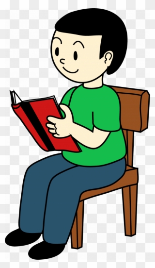 Kids Reading Chair Creative Boy Sitting On Chair Reading - Sat On A Chair Clipart
