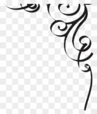 Curl Clipart Kerawang - Corak Design - Png Download
