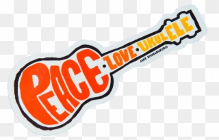 Peace Love Ukulele Sticker - Peace Love Ukulele Clipart