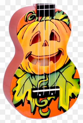 Mahalo Ukulele Art Mahalowen Orange Ma1ma - Ukulele Pumpkin Clipart