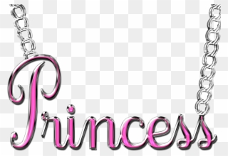 Graphic Free Stock Word Princess Necklace Png By Princessdawn - Princess Word Jewelry Transparent Clipart