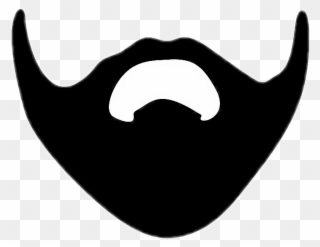Black Beard Blackbeard Sticker Clipart Facialhair - Beard Emoji Black And White - Png Download