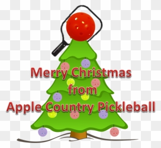 Merry Pickleball Christmas - Plain Christmas Tree Clipart