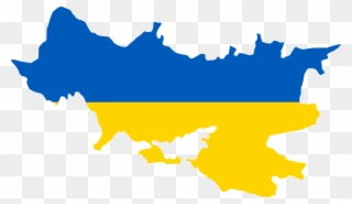 Ukraine - Ukraine Flag Map Clipart