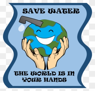 Save Water Cartoon Poster Clipart