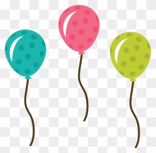 Polka Dot Happy Birthday Cake 34" Mylar Balloon Clipart - Cute Birthday Balloons Clipart - Png Download