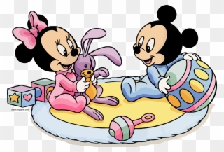 Picture Transparent Library Baby Mickey Minnie Ball - Baby Minnie And Mickey Mouse Coloring Pages Clipart