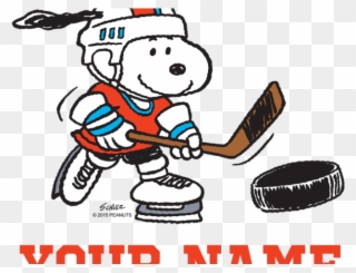 Snoopy Clipart Hockey - Snoopy Hockey - Personalized Mug - Png Download
