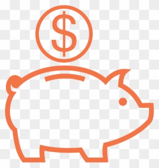 Save Time & Money - Clip Art Piggy Bank - Png Download
