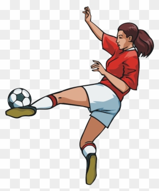 Thumb Image - Female Soccer Player Clipart - Png Download
