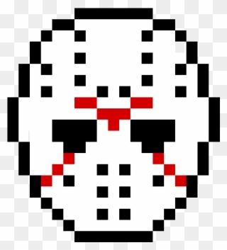 Friday The 13th Mask - Jason Mask Pixel Art Clipart