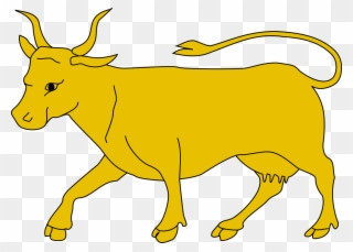Bull - Clip Art Yellow Cow - Png Download