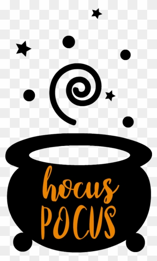 Hocus Pocus Halloween Free Svg - Hocus Pocus With Cauldron Clipart