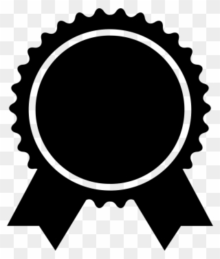Badge Shapes Png Clip Art Black And White Download - Ribbon For Awards Clip Art Black And White Transparent Png