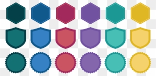 Badge Shapes Png - Badge Background Design Clipart