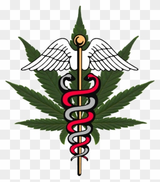 Michigan Medical Report World - Medical Marijuana Caduceus Tile Coaster Clipart