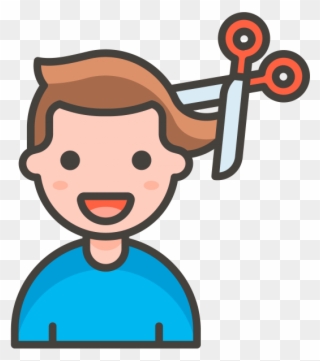 Man Getting Haircut Emoji - Icon Clipart