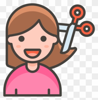 Woman Getting Haircut Emoji - Woman Judge Vector Clipart