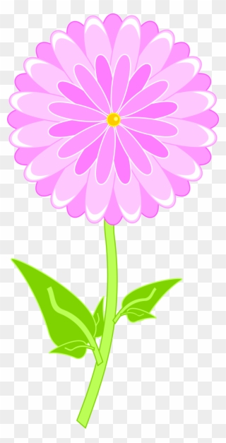 Pink Flower - Coloring Book Clipart