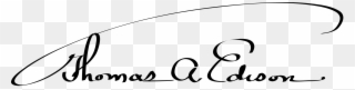 Open - Thomas Alva Edison Signature Clipart