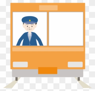 Clipart Train Face - 電車 の 運転 手 イラスト - Png Download