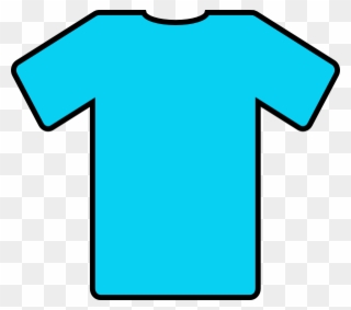 Blue T Shirt Clip Art At Clkercom Vector Online Royalty - Blue Green Plain Shirt - Png Download