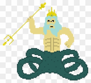 Poseidon - Poseidon Pixel Art Clipart