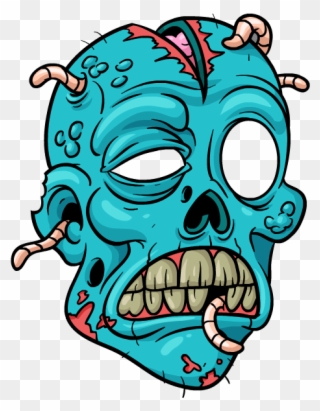 Zombie Stickers Messages Sticker-3 - Cartoon Zombie Head Clipart