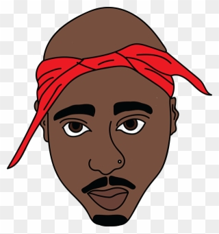 Tupac Shakur Clipart Png - Tupac Shakur Cartoon Drawing Transparent Png