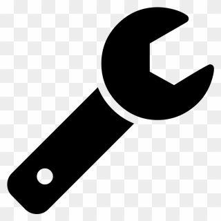 Open Wrench Tool Silhouette Comments - Font Awesome Wrench Icon Clipart