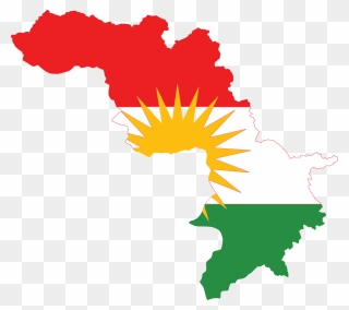 Flag-map Of Iraqi Kurdistan - Yes For Kurdistan Independence Clipart