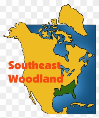 Southeast Woodland Map - Southeast Woodlands Map Clipart