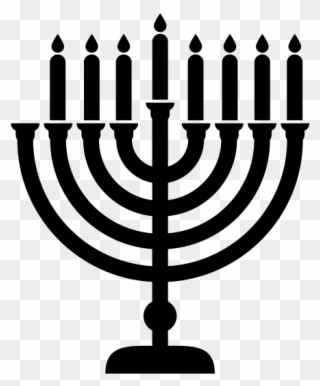 Menorah Rubber Stamp - Jewish Holiday Clipart