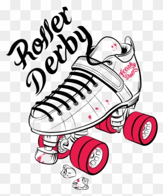 Roller Derby Team - Roller Derby Skate Illustration Clipart