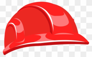 Hard Hat Simple Red Clipart Transparent Download - Red Hard Hat Clipart - Png Download